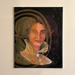 The Demise of Heirlooms--Original Oil Portrait and Sihouette Story 16x20