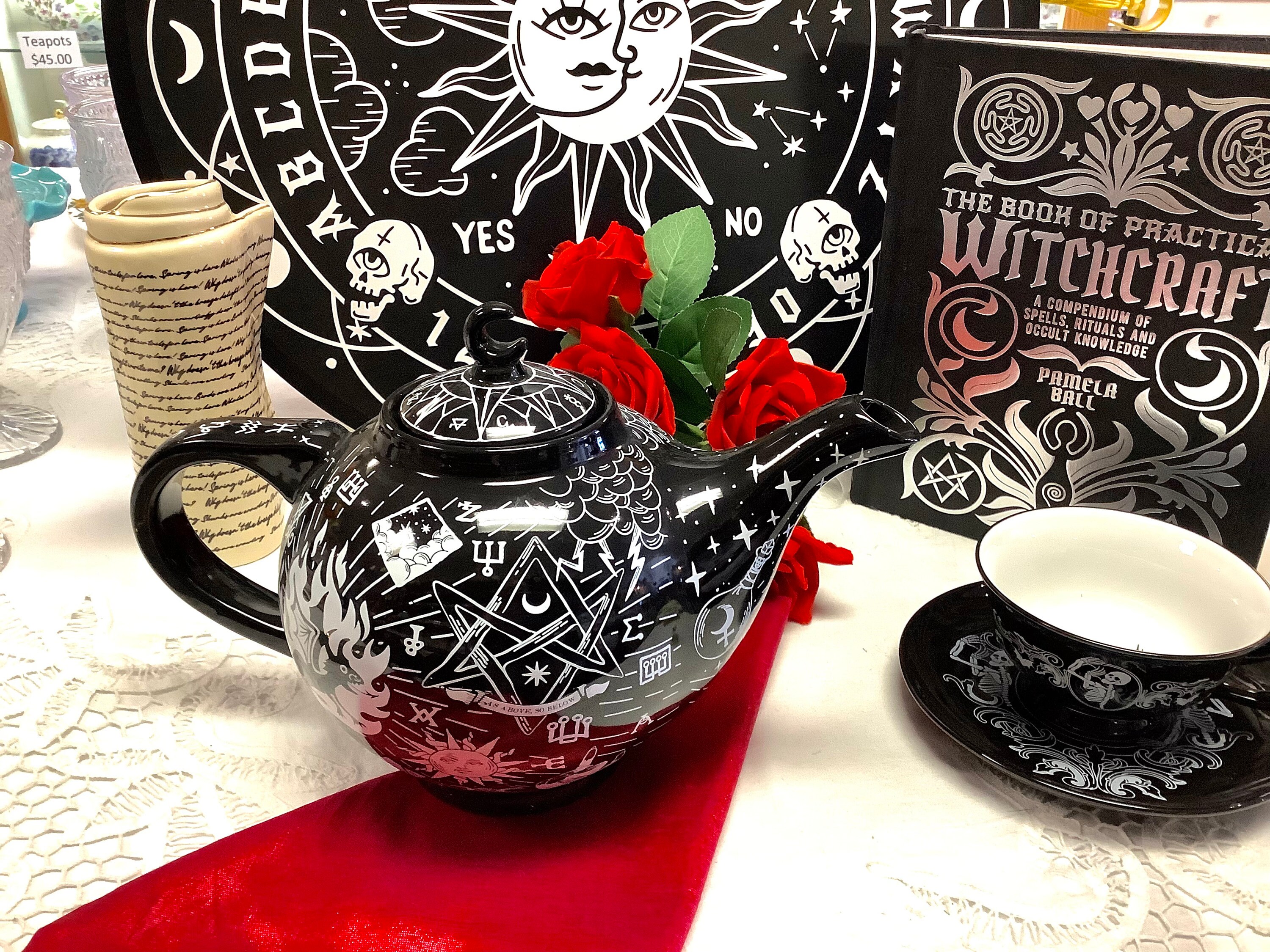 Tetera personalizada Victorian Goth Black Cerámica personalizada Tetera de  50 oz Paquete de té de cafetera. Fiesta del té del aquelarre del despertar  psíquico -  México