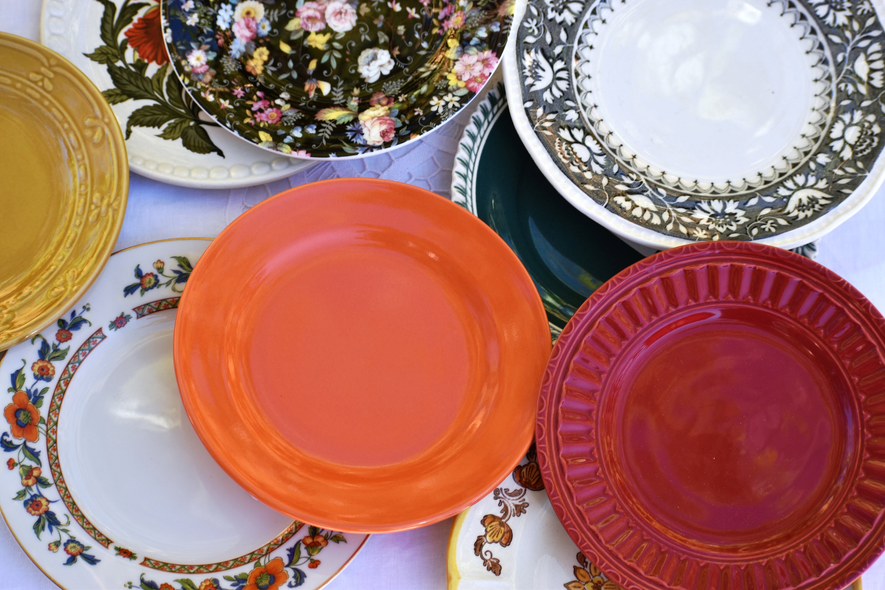 Mismatched Plates. Set of 6 china porcelain dishes mix and Etsy