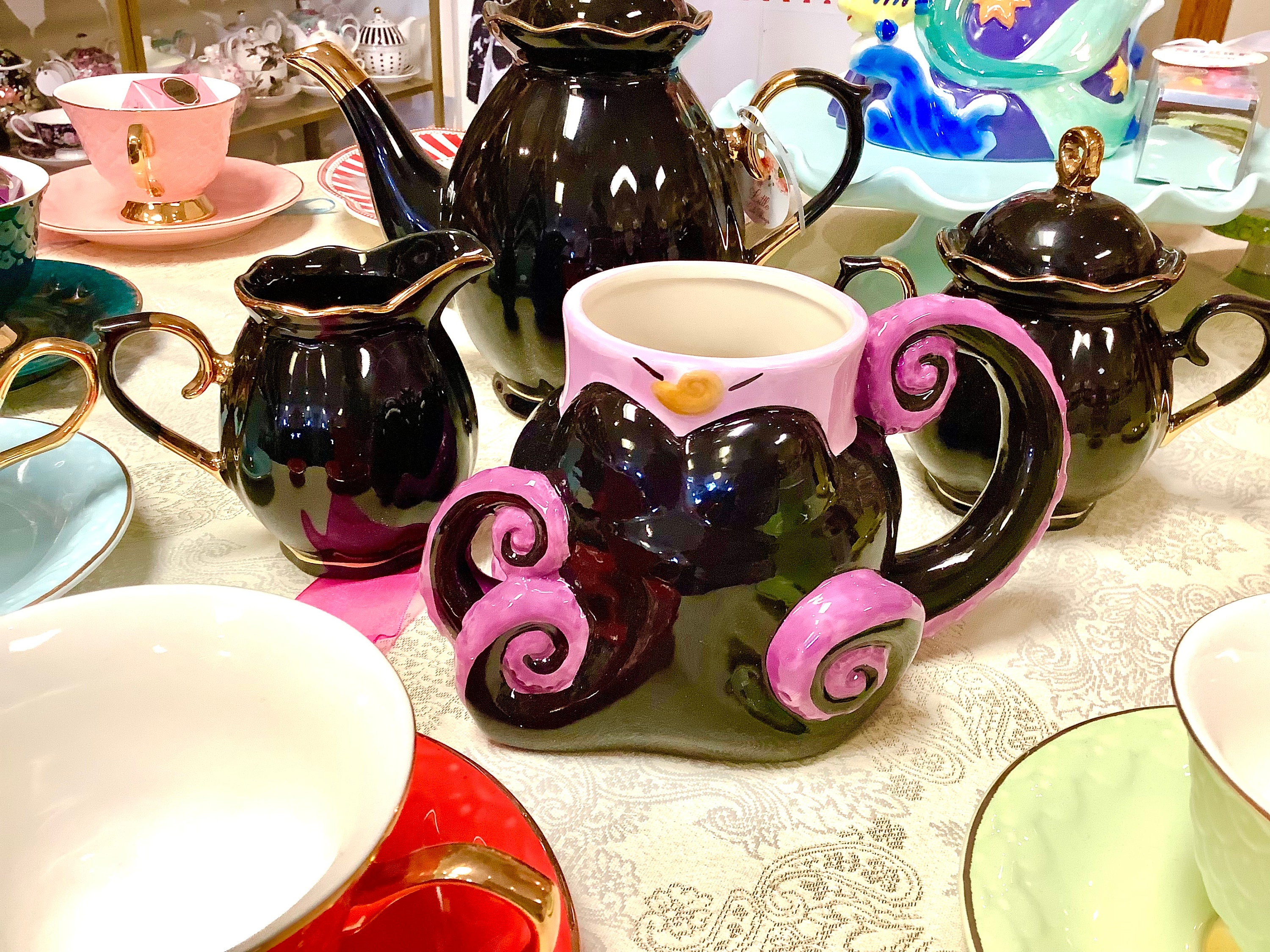 Disney Little Merma Ursula Teapot Tea Cup Sugar Pot Set Disney