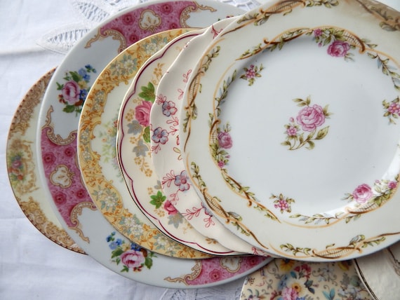 Mismatched Luncheon Plates China Porcelain Dishes New Vintage Mix Match.  Wedding Rehearsal, Birthday Party, Baby Shower, Potluck 9-10 -  Canada