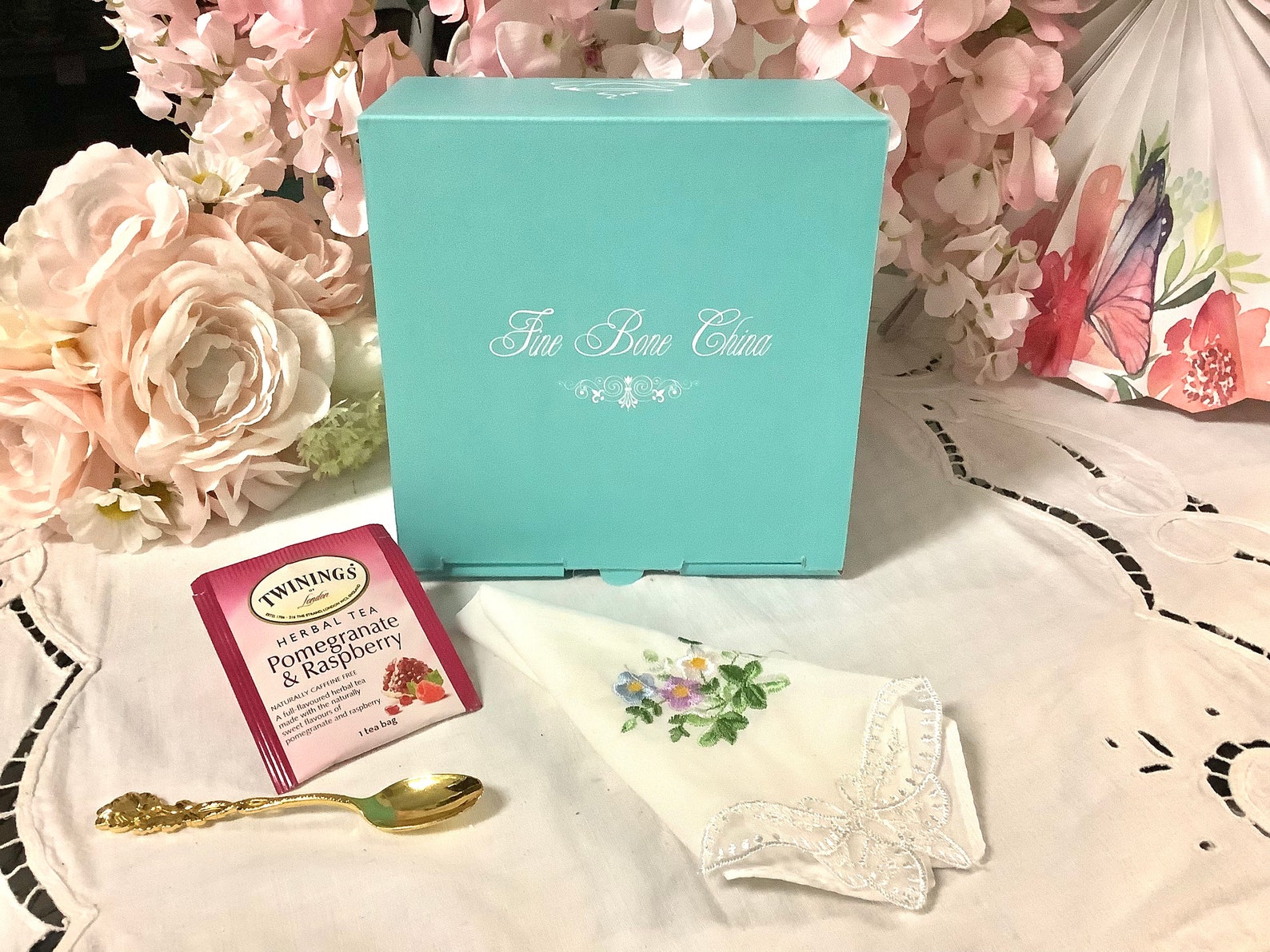 Gift Box for Teacup and Saucer. Teal Turquoise Blue Premium Etsy