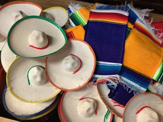 Decoraciones fiestas. Sombrero Mexicano Sarape. - Etsy