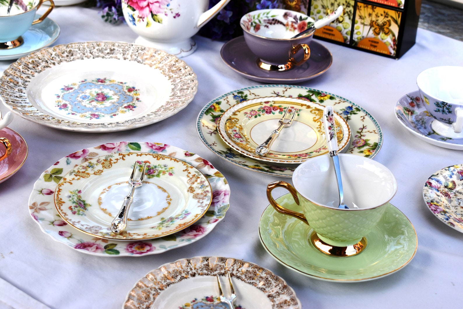 Mismatched Plates. Set of 6 china porcelain dishes mix and Etsy