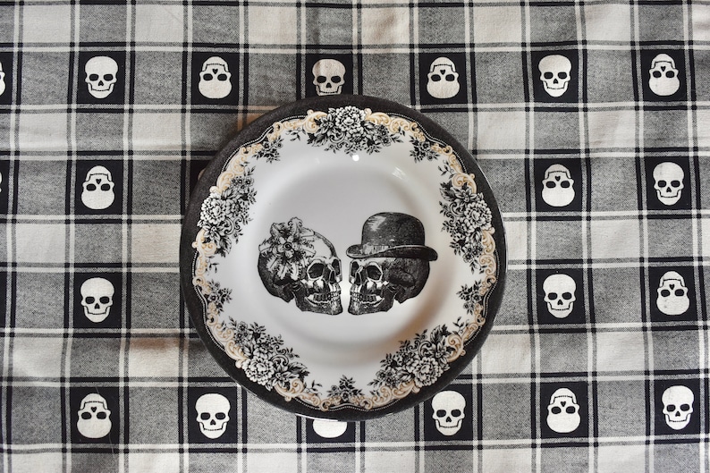 颅骨板。 到死不分离。 Mr & Mrs Sugar Skull 图片 1