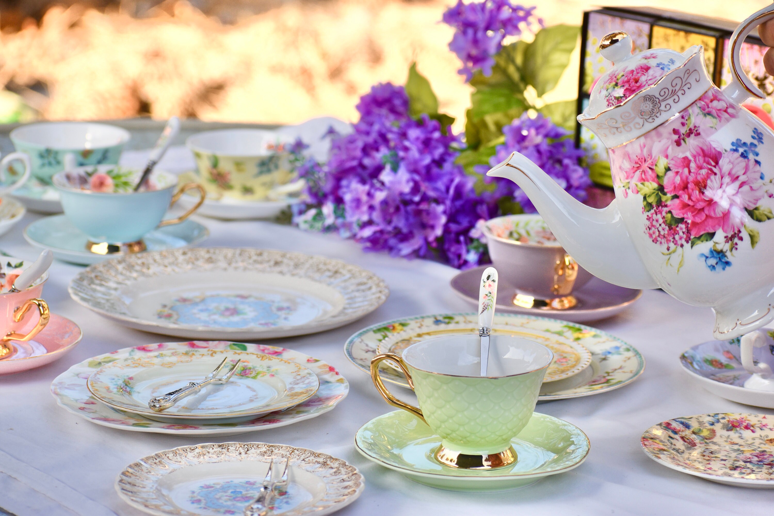 Mismatched Tea Cups and Saucers. Party favors for Birthday Etsy