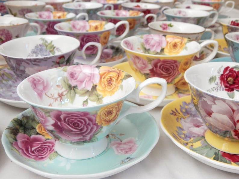 Tea Cups and Saucers. Mix Match Party Favors for Birthday Etsy Canada