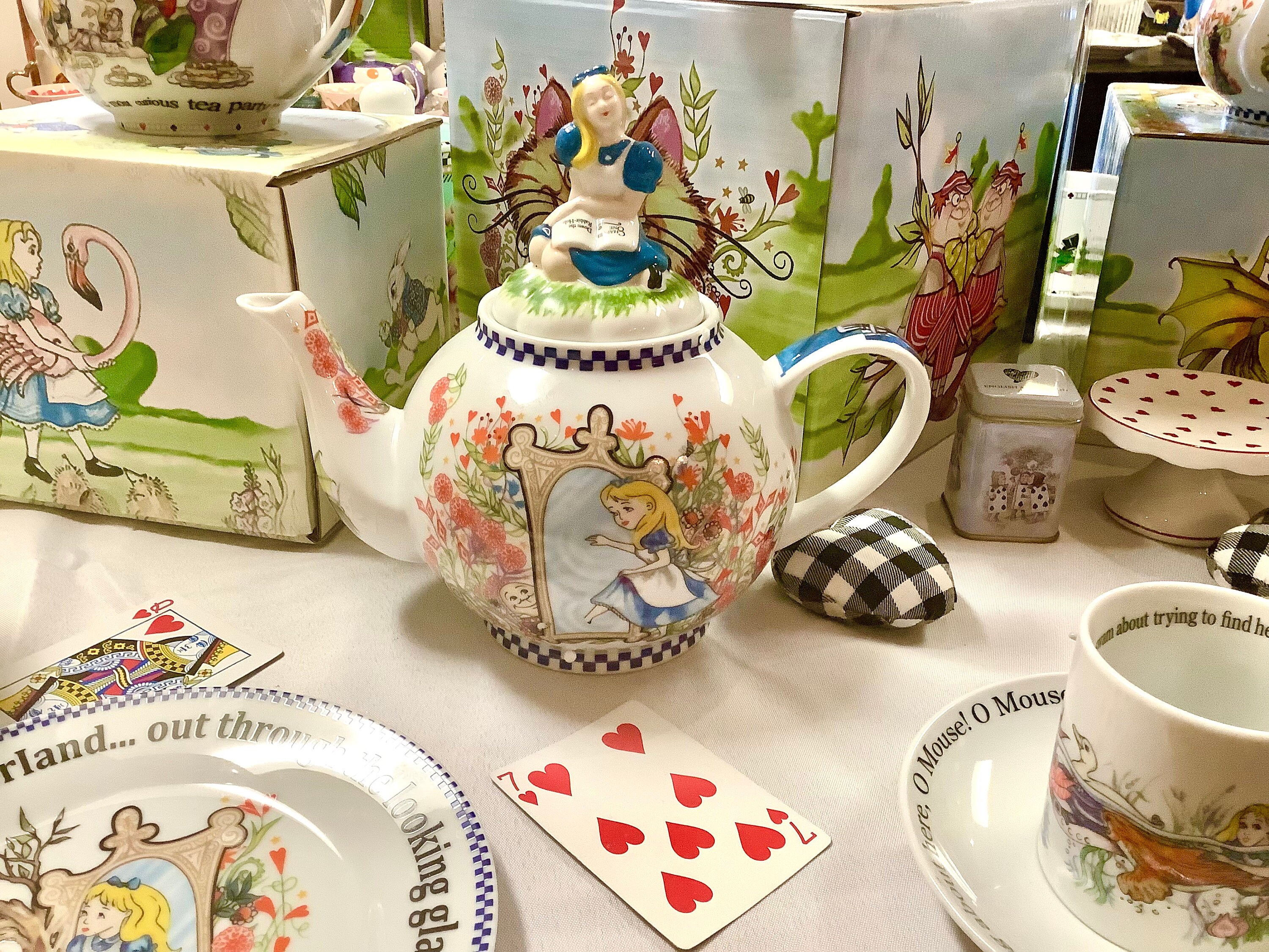 Whimsical Tea Set with Alice in Wonderland