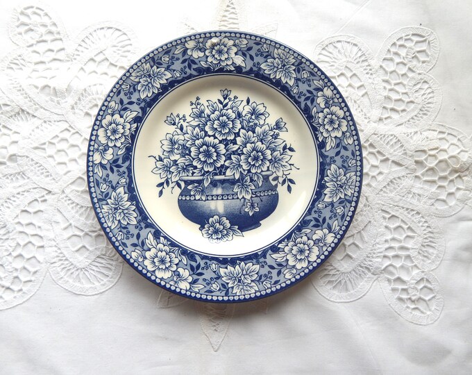 Blue and White Side Salad Dessert Plate Fine Porcelain. Etsy