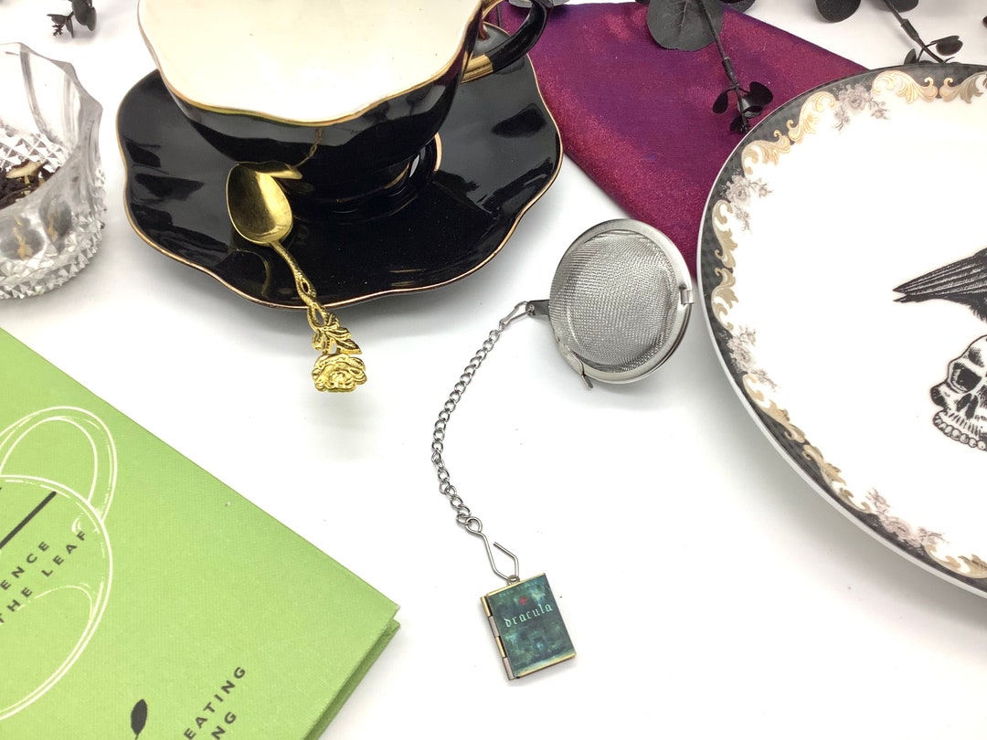 Tea Ball Infuser Vintage Dracula Book Locket. Premium Stainless Steel ...
