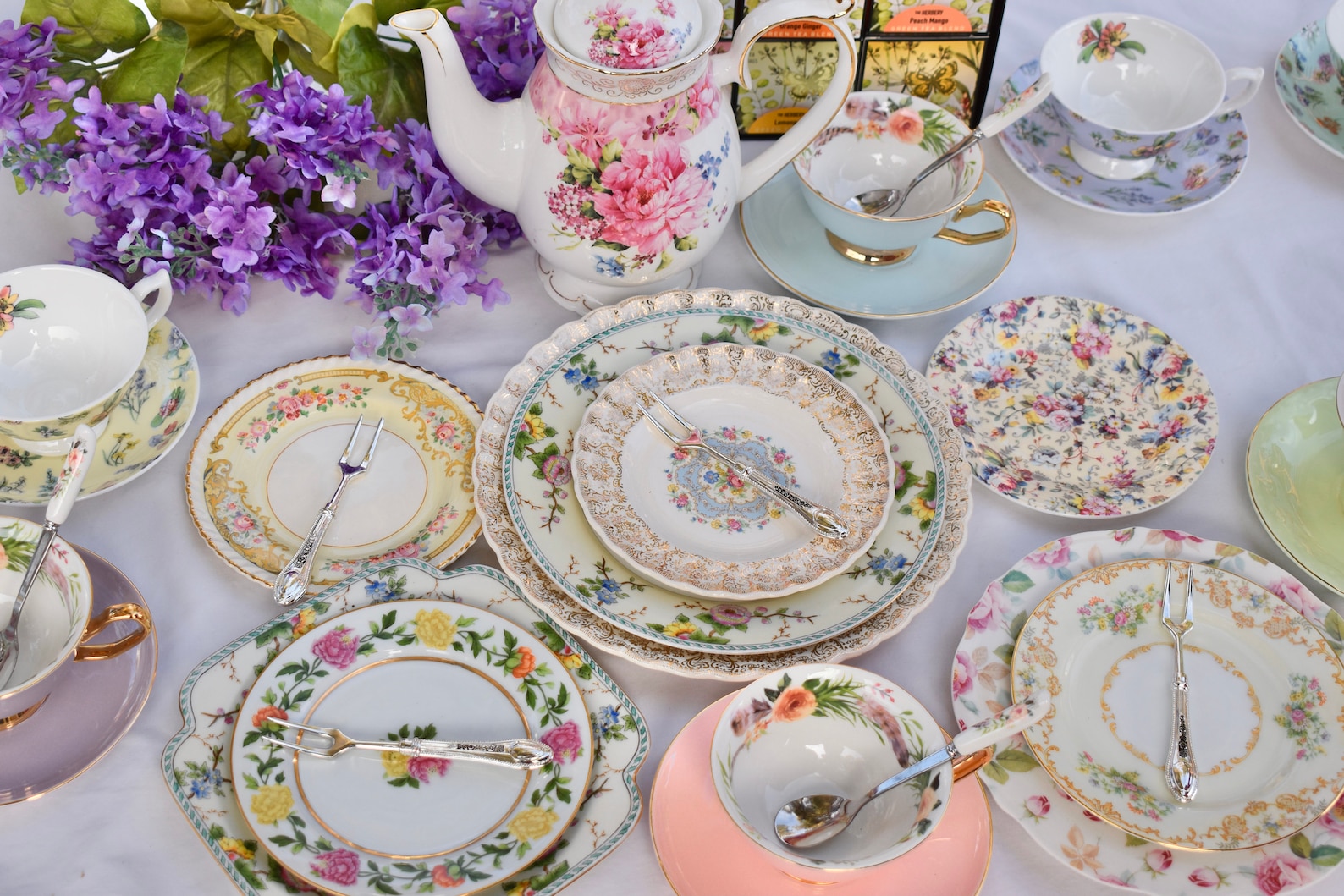 Mismatched Plates. China Porcelain Dishes New Vintage Mix Etsy