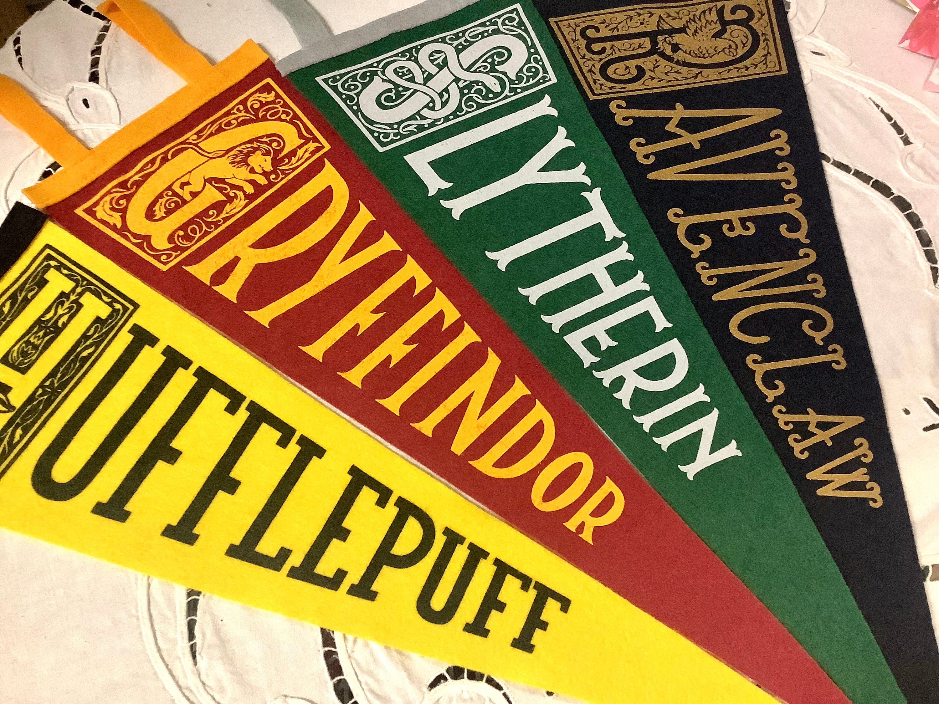 Harry Potter Hogwarts School SET Banner & Flag Pennant