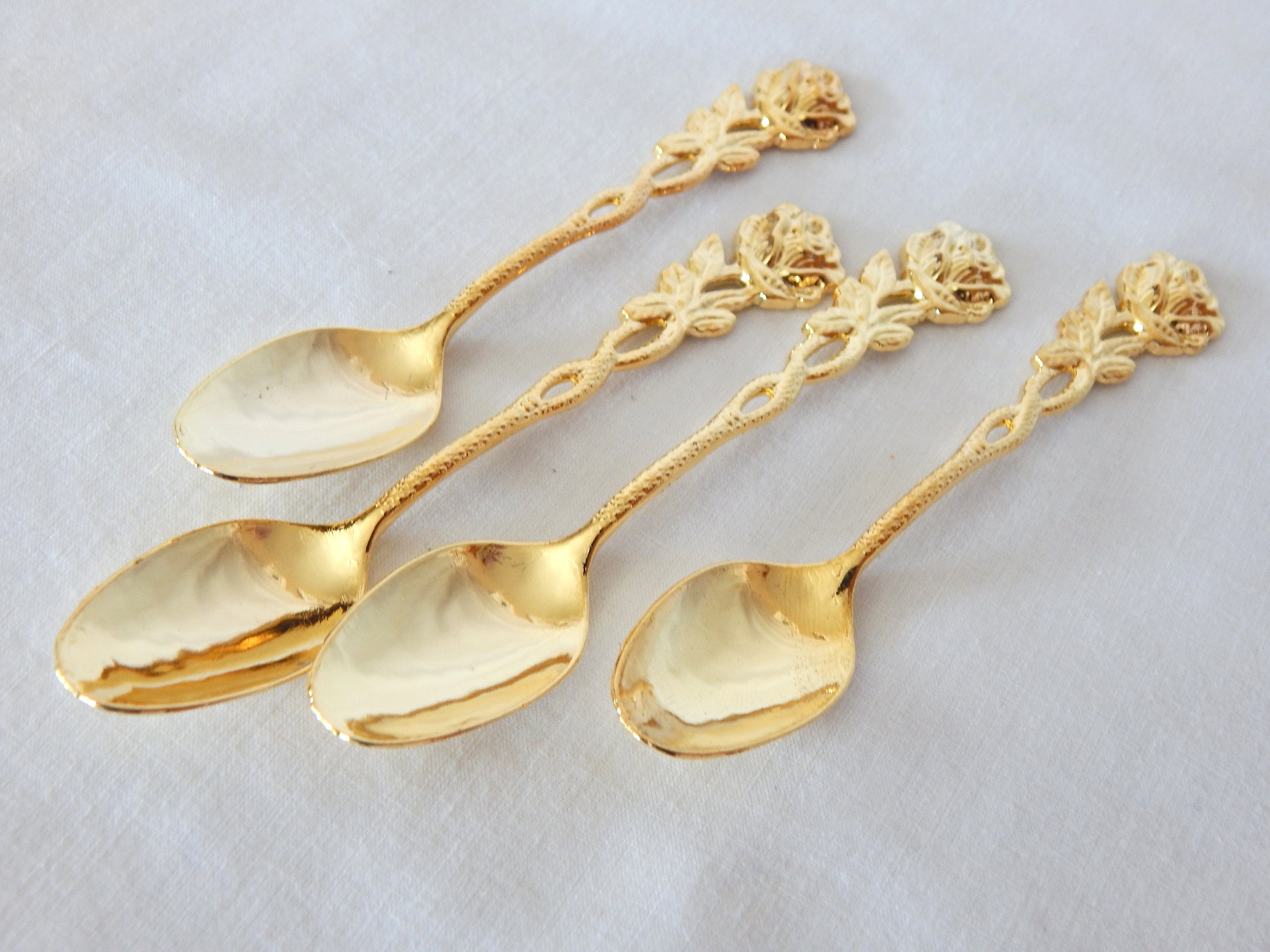 Teaspoon for tea. Gold Plated spoons to match your teacups and Etsy