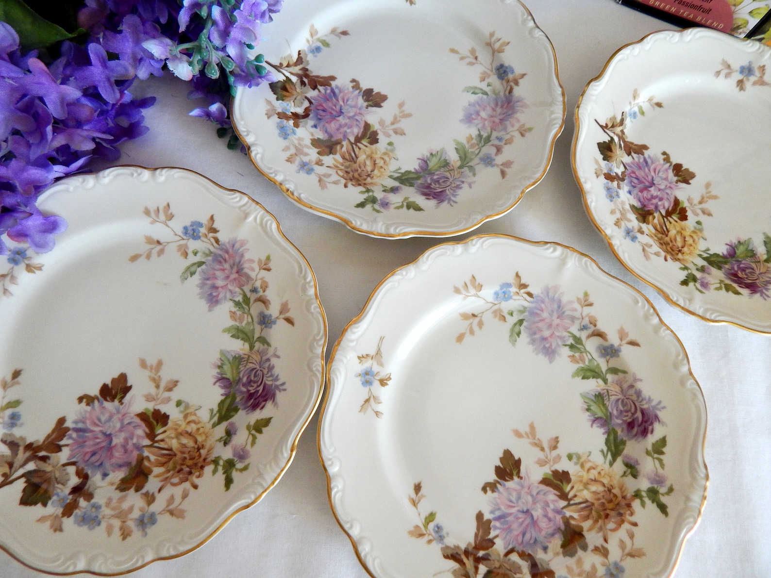 Vintage Rosenthal Daphne Pompadour Plates. Set of 4 Ivory Etsy