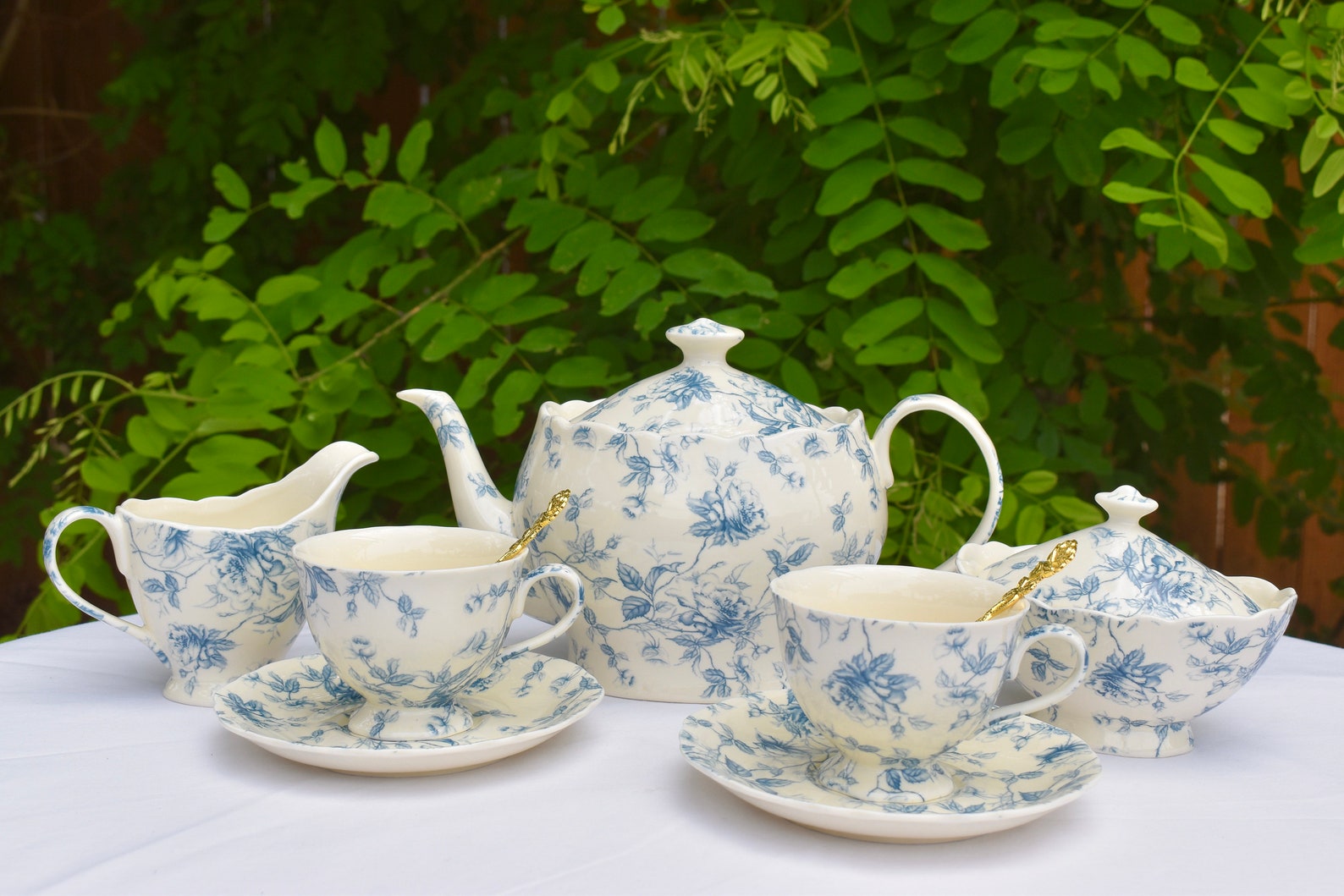 Tea Set Bridgerton Lady Whistledown 20 Piece Wedgwood Blue Etsy UK