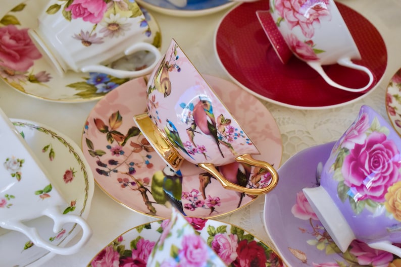 Mismatched Tea Cups and Saucers. Party Favors for Birthday Etsy