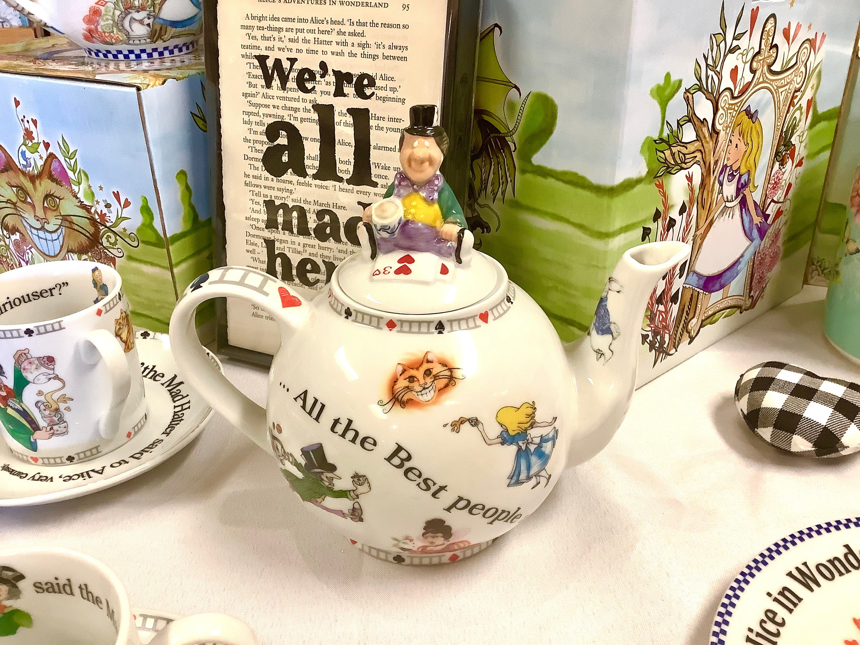 snijden gangpad Lucky Alice in Wonderland Theepot. Vintage Paul Cardew Mad Hatter - Etsy België