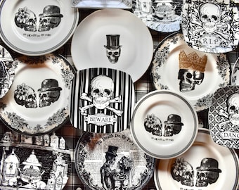 skull dinnerware sets