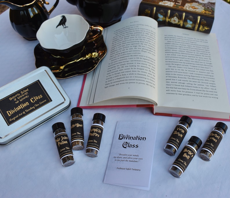 Personalized Harry Potter Gifts. Hogwarts School of Witchcraft Wizardry, Divination Class. Tea Box with six loose teas, Tea Reading Booklet image 6