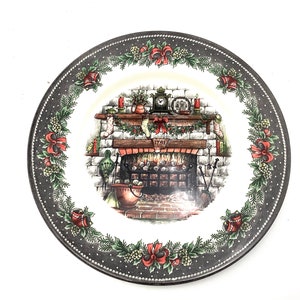 Christmas Plate  Christmas Eve Limited Edition Imported from England. Royal Stafford Porcelain Dish. Lunch Dinner Serving Platter