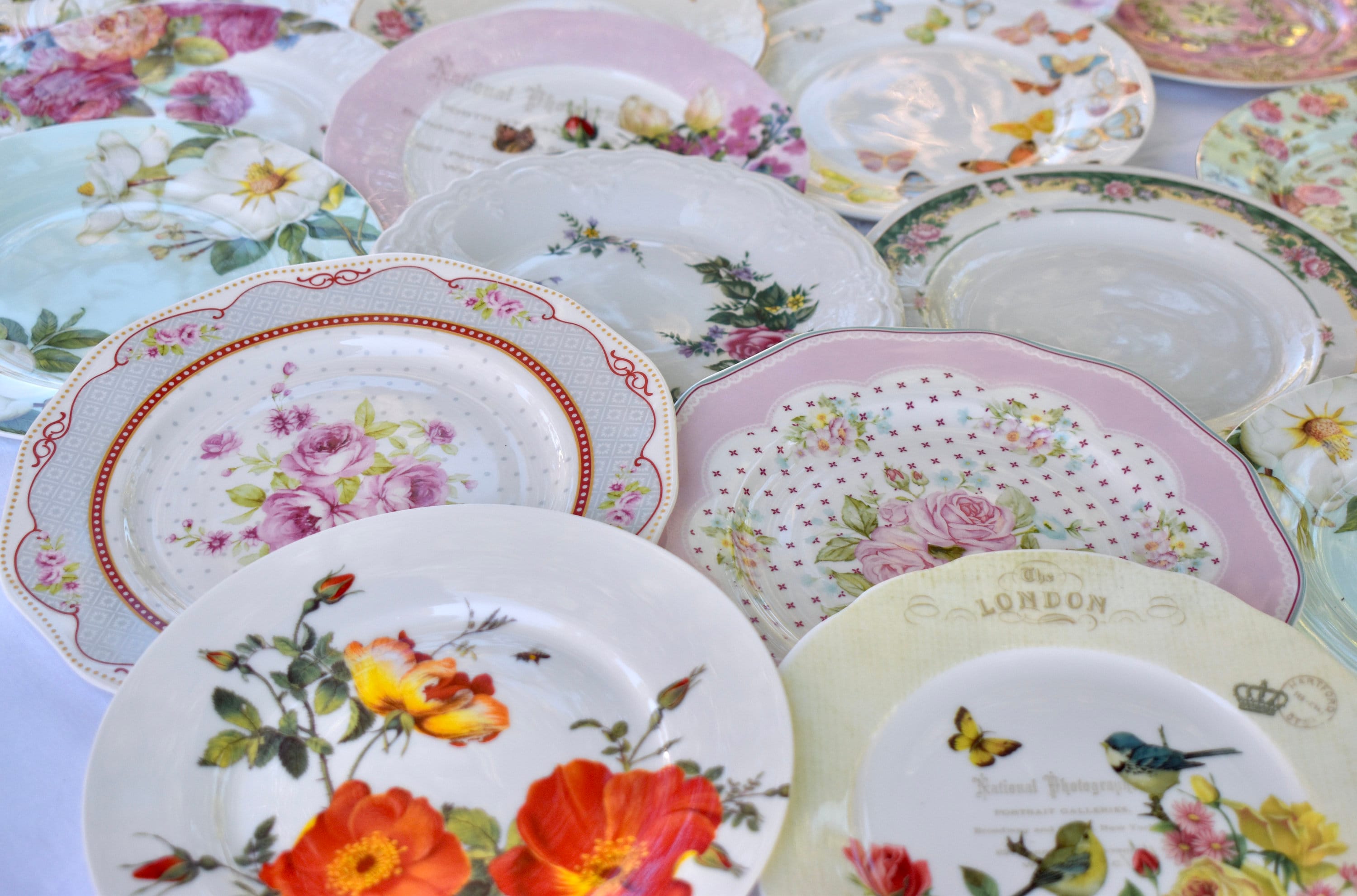 Mismatched Plates. Set of 6 china porcelain dishes mix and Etsy