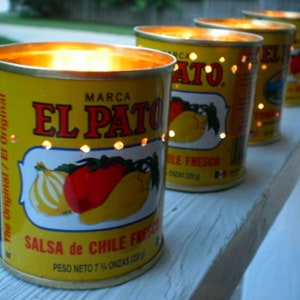 Fiesta Decorations  Small El Pato Mexican Cans. Unique idea for Votives  Flower Arrangements  Centerpieces, Bridal Shower, Wedding Rehearsal