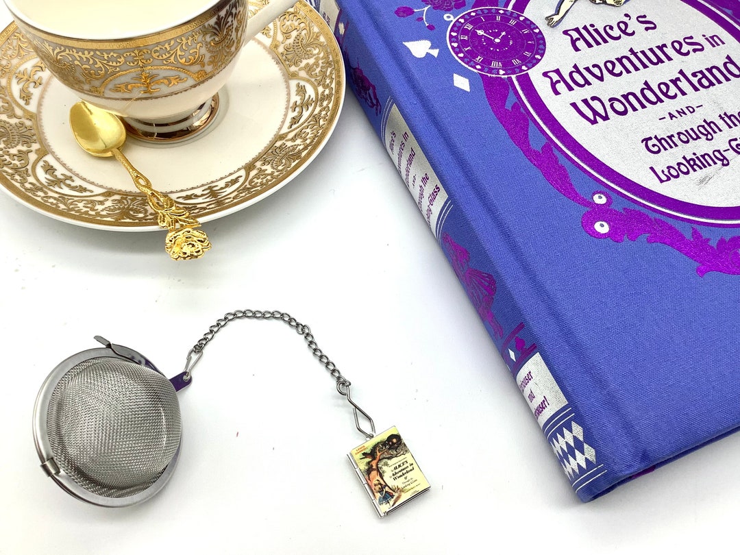 Tea Ball Gift Set Infuser. Alice in Wonderland Mini Book Etsy
