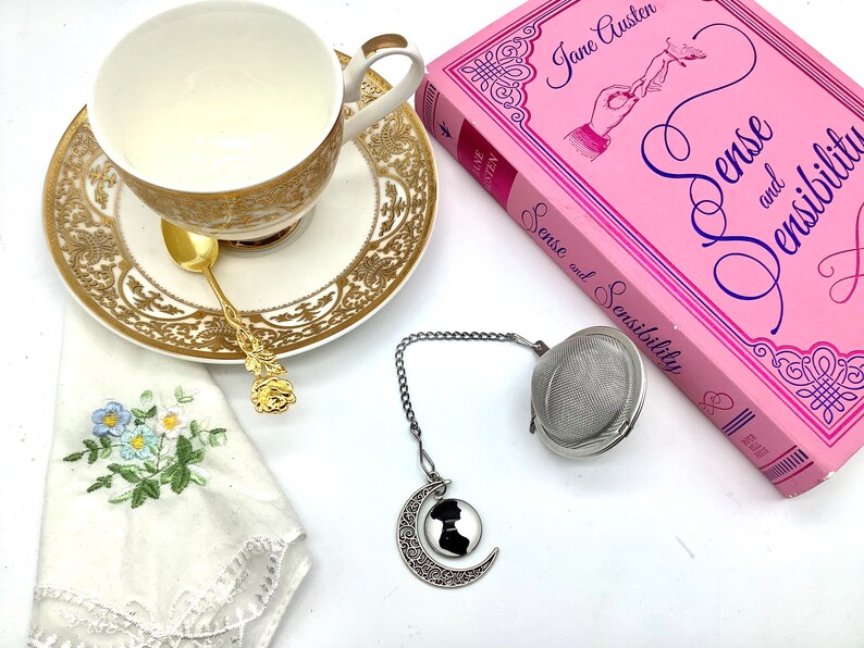 Tea Ball Gift Set Infuser Jane Austen Poetry Book Lover Premium ...