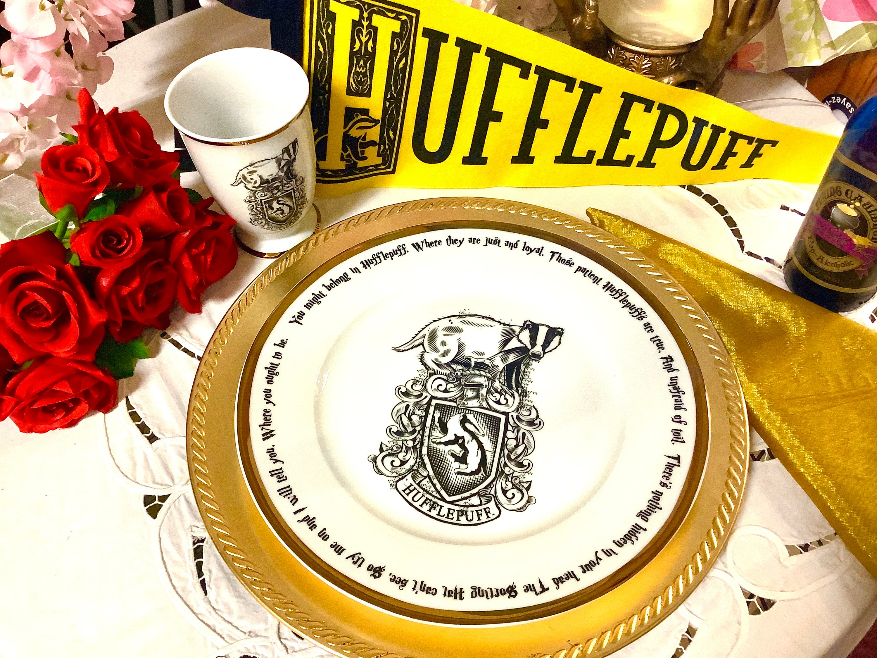 Harry Potter Proud Hufflepuff Ceramic 20cm Plate