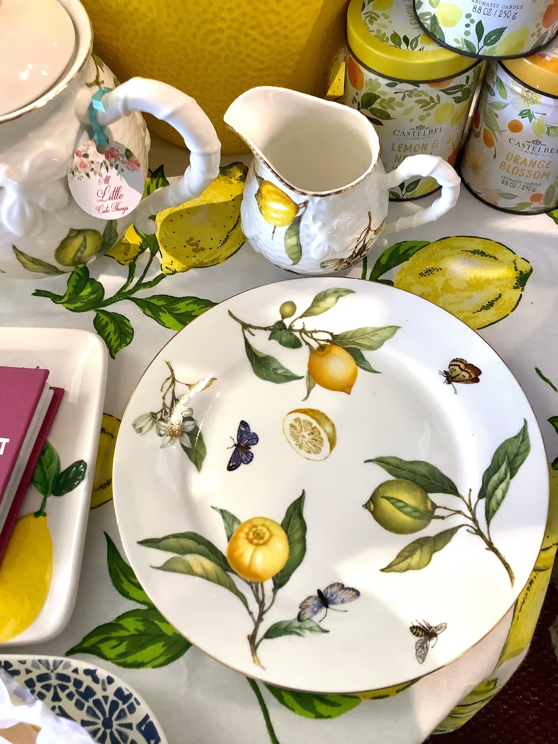 Italian Salad Plates Lemon Etsy