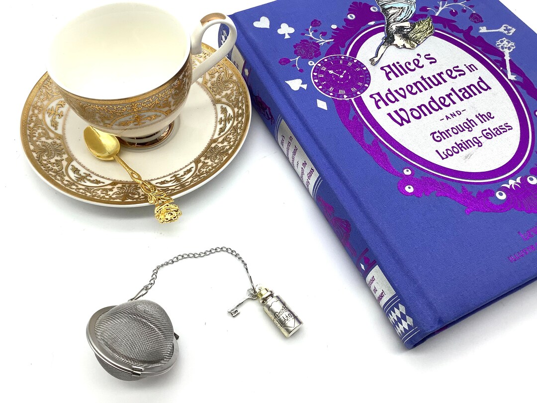 Tea Ball Gift Set Infuser Alice in Wonderland Eat Me Premium Etsy