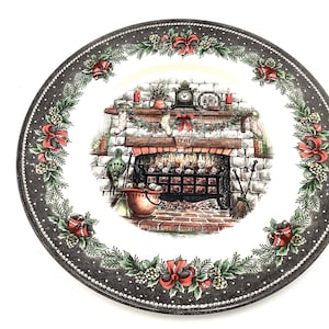 Christmas Plate  Christmas Eve. Limited Edition. Imported from England. Royal Stafford Porcelain Dish. Lunch Dinner