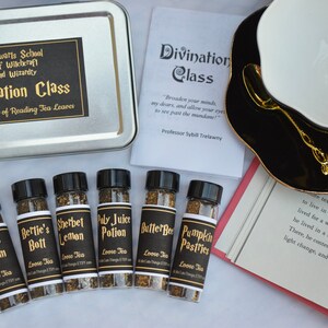 Personalized Harry Potter Gifts. Hogwarts School of Witchcraft Wizardry, Divination Class. Tea Box with six loose teas, Tea Reading Booklet image 2