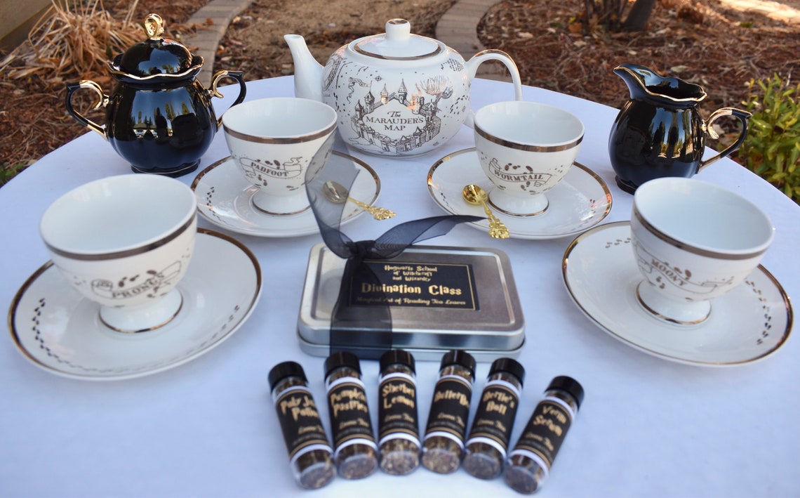 Tea Set. 16 Piece Harry Potter Marauders Map Porcelain Tea Etsy