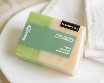 Cucumber Soap / Handmade Cold Process Soap / Natural Vegan Soap Artisan