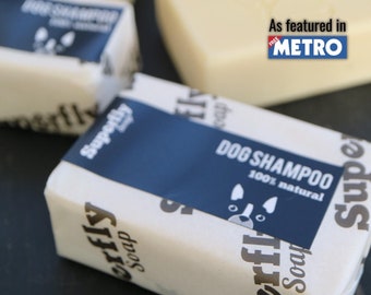 Natural Dog Shampoo Bar, Unscented, 100% Natural ingredients, Vegan, Handmade