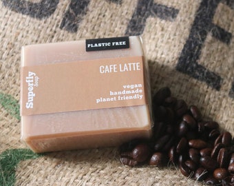 Cafe Latte Soap / Handmade Cold Process Soap / Natural Vegan Coffee Soap Artisan / Superfly Soap