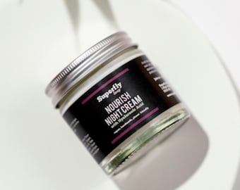 Nourish Night Cream with Hyaluronic Acid 60ml / Moisturiser / Vegan Skincare / Zero Waste / Superfly Soap