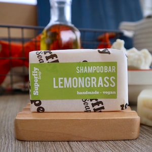 Lemongrass Solid Shampoo Bar UK 100g-110g / SLS free Shampoo / Plastic Free / Zero Waste / Natural Vegan Soap Artisan / Superfly Soap