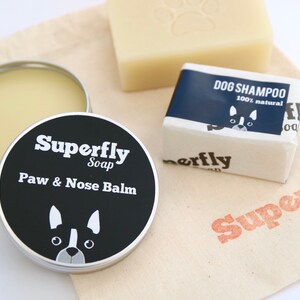 100% Natural Dog Gift Bag: Handmade Shampoo Bar & Paw Balm, Vegan, Zero Plastic