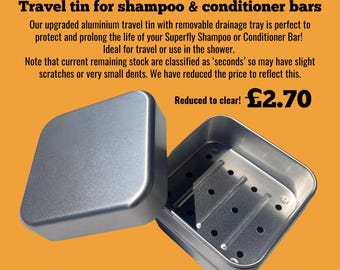 Eco-Friendly Reusable Travel Tin, Circular Shampoo, Conditioner, Beauty Aluminium Tin