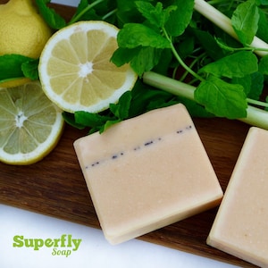 Cool Lemons Soap / Handmade Cold Process Soap / Natural Vegan Soap Artisan / Superfly Soap