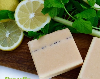 Cool Lemons Soap / Handmade Cold Process Soap / Natural Vegan Soap Artisan / Superfly Soap