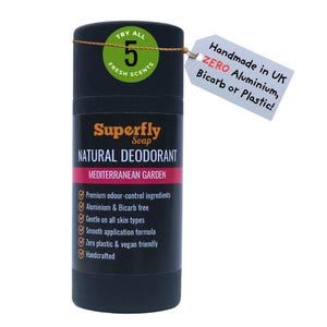 Natürliches Deodorant, 70ml, mediterraner Duft, Vegan, handgemacht, ohne Bikarb, Zero Plastik, 100% natürliche Inhaltsstoffe