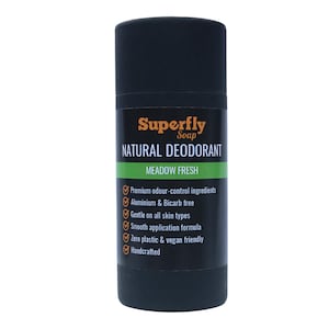 Natural Deodorant for men & women. Meadow Fresh Fragrance.  Handmade, vegan friendly, plastic free, 99% natural ingredients. 70ml