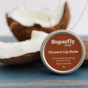 Coconut Lip Balm / Handmade Lip Balm /  Vegan Friendly / Superfly Soap