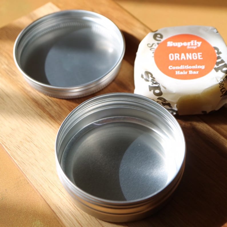 Eco-Friendly Reusable Travel Tin, Circular Shampoo, Conditioner, Beauty Aluminium Tin image 3