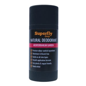 Natural Deodorant for women. Mediterranean Garden Scent. Handmade, vegan friendly and plastic free, 100% natural ingredients. 70ml