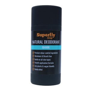 Natural Deodorant for men & women. Seaside Fragrance.  Handmade, vegan friendly, plastic free, 99% natural ingredients. 70ml