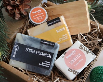Presentset med handgjord tvål | Vegansk, miljövänlig, plastfri